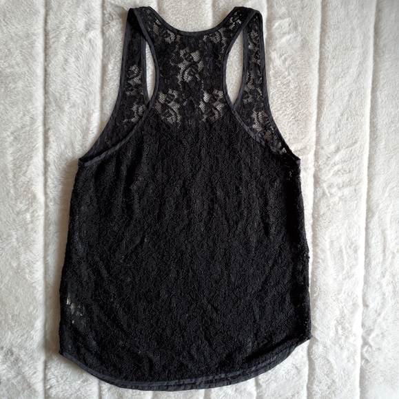 Wilfred EUC Black Lace Madeline Racerback Tank - Picture 2 of 4